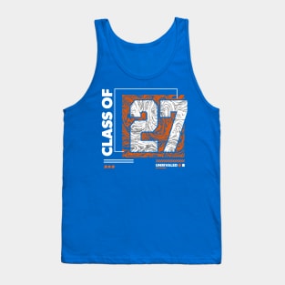 Class of 2027 Urban Streetwear // Graduation Class of '27 Orange Tank Top